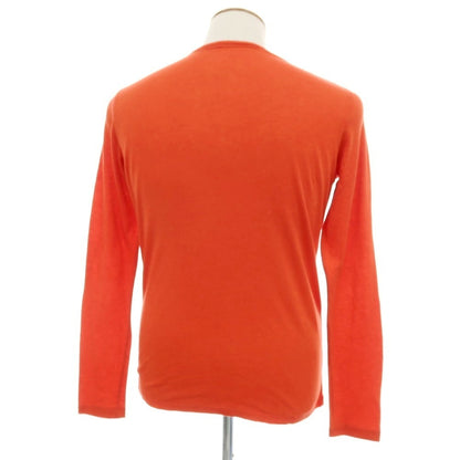 【中古】マジェスティック フィラチュール オム MAJESTIC FILATURES HOMME コットンカシミヤ ヘンリーネック 長袖Ｔシャツ オレンジ【サイズM】【 状態ランクB 】【 メンズ 】