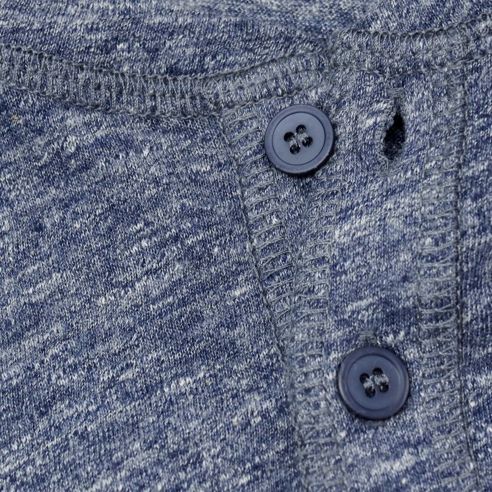 【SALE30%OFF/返品不可】【中古】マジェスティック フィラチュール オム MAJESTIC FILATURES HOMME コットン ヘンリーネック 半袖Ｔシャツ メランジネイビー【 サイズM 】【 状態ランクB 】【 メンズ 】