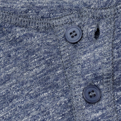 【SALE30%OFF/返品不可】【中古】マジェスティック フィラチュール オム MAJESTIC FILATURES HOMME コットン ヘンリーネック 半袖Ｔシャツ メランジネイビー【 サイズM 】【 状態ランクB 】【 メンズ 】