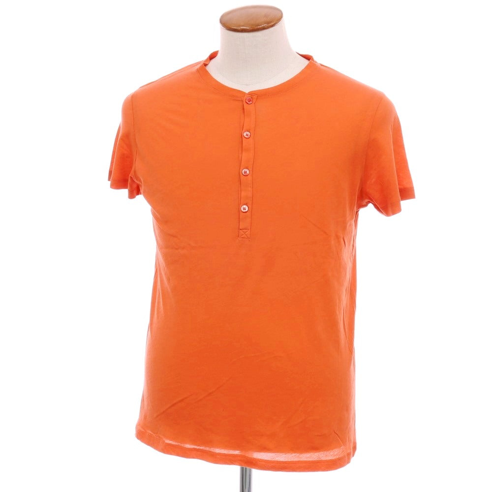 【中古】マジェスティック フィラチュール オム MAJESTIC FILATURES HOMME コットン ヘンリーネック 半袖Ｔシャツ オレンジ【サイズM】【 状態ランクD 】【 メンズ 】
