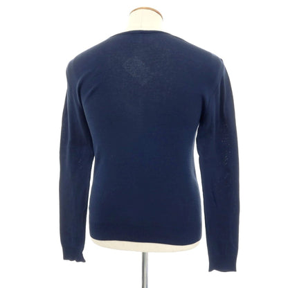 【SALE30%OFF/返品不可】【中古】ルトロワ Letroyes コットン ボートネック プルオーバーニット ネイビー【 サイズM 】【 状態ランクB 】【 メンズ 】