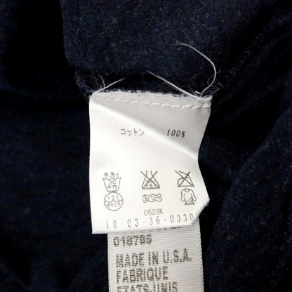 【SALE30%OFF/返品不可】【中古】ジェームスパース JAMES PERSE コットン ヘンリーネック 長袖Ｔシャツ ネイビーxダークグレー【 サイズ 00 】【 状態ランクB 】【 メンズ 】