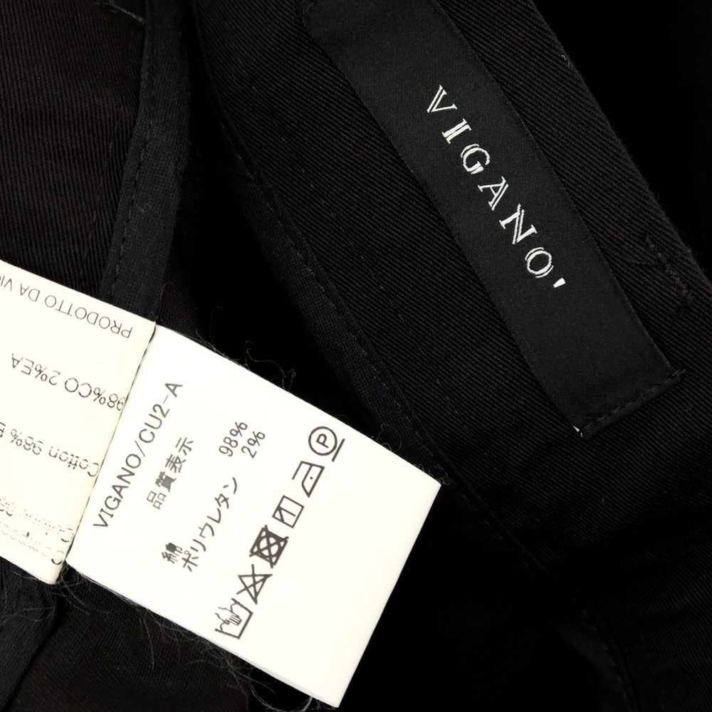 【中古】ヴィガーノ VIGANO ストレッチ ツイルコットン イージーベイカーパンツ ブラック【サイズ48】【 状態ランクB 】【 メンズ 】