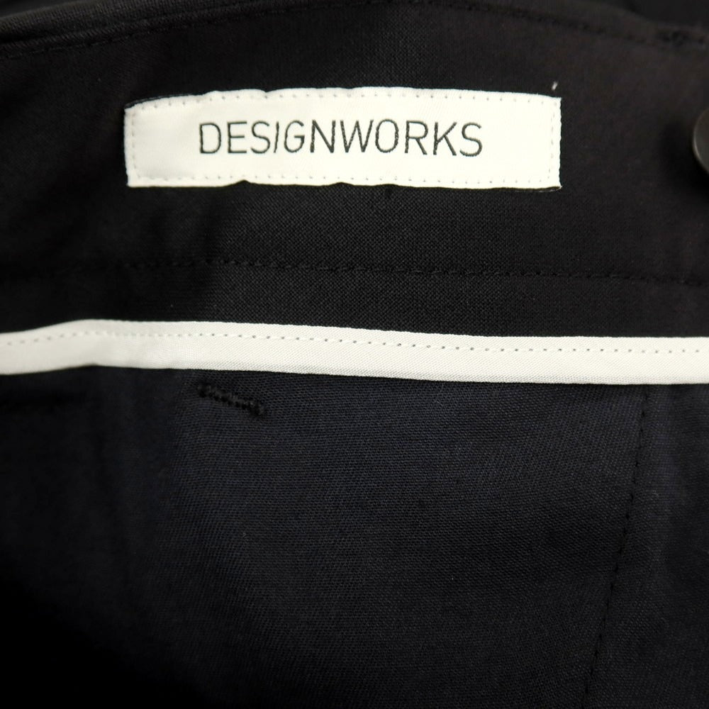 【中古】デザインワークス DESIGNWORKS ストレッチ ウールナイロン ドレススラックスパンツ ブラック【サイズ44】【 状態ランクB 】【 メンズ 】