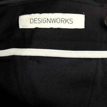 【中古】デザインワークス DESIGNWORKS ストレッチ ウールナイロン ドレススラックスパンツ ブラック【サイズ44】【 状態ランクB 】【 メンズ 】