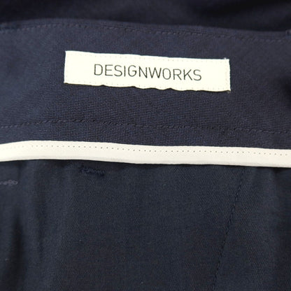 【中古】【未使用】デザインワークス DESIGNWORKS ストレッチ ウールナイロン ドレススラックスパンツ ネイビー【サイズ46】【 状態ランクS 】【 メンズ 】