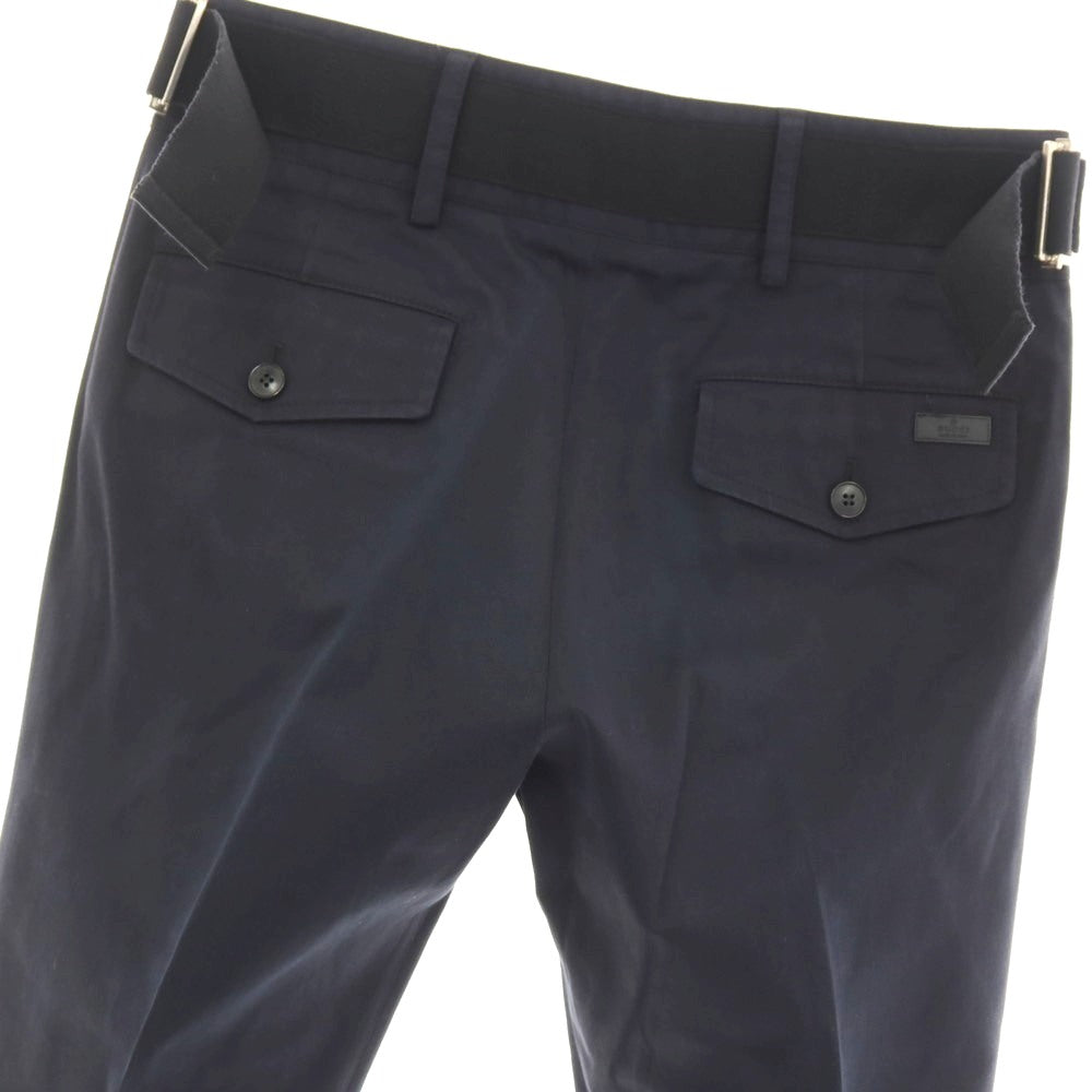 【中古】グッチ GUCCI riding ストレッチ コットン カジュアルスラックスパンツ ネイビー【サイズ44】【 状態ランクB 】【 メンズ 】