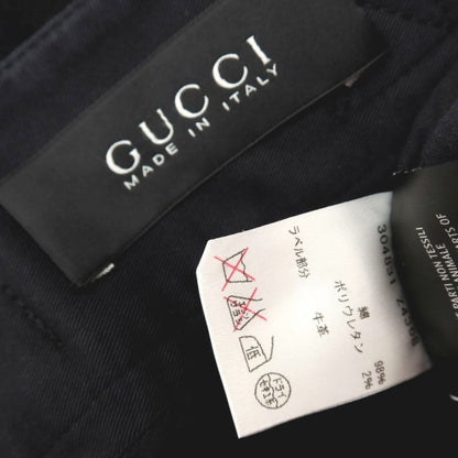 【中古】グッチ GUCCI riding ストレッチ コットン カジュアルスラックスパンツ ネイビー【サイズ44】【 状態ランクB 】【 メンズ 】