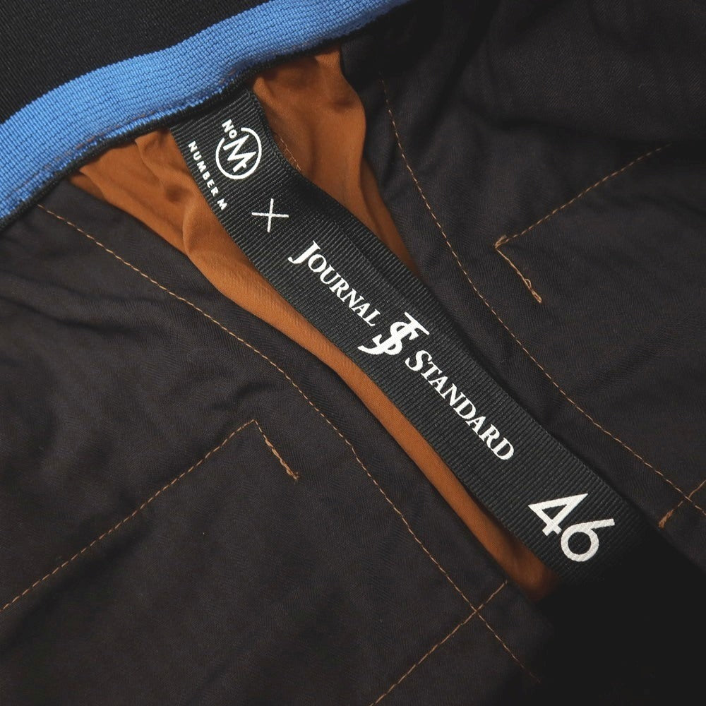 【中古】ナンバーエム NUMBER M JOURNAL STANDARD別注 ポリエステル イージーパンツ キャメルブラウンxブラック【サイズ46】【 状態ランクA 】【 メンズ 】