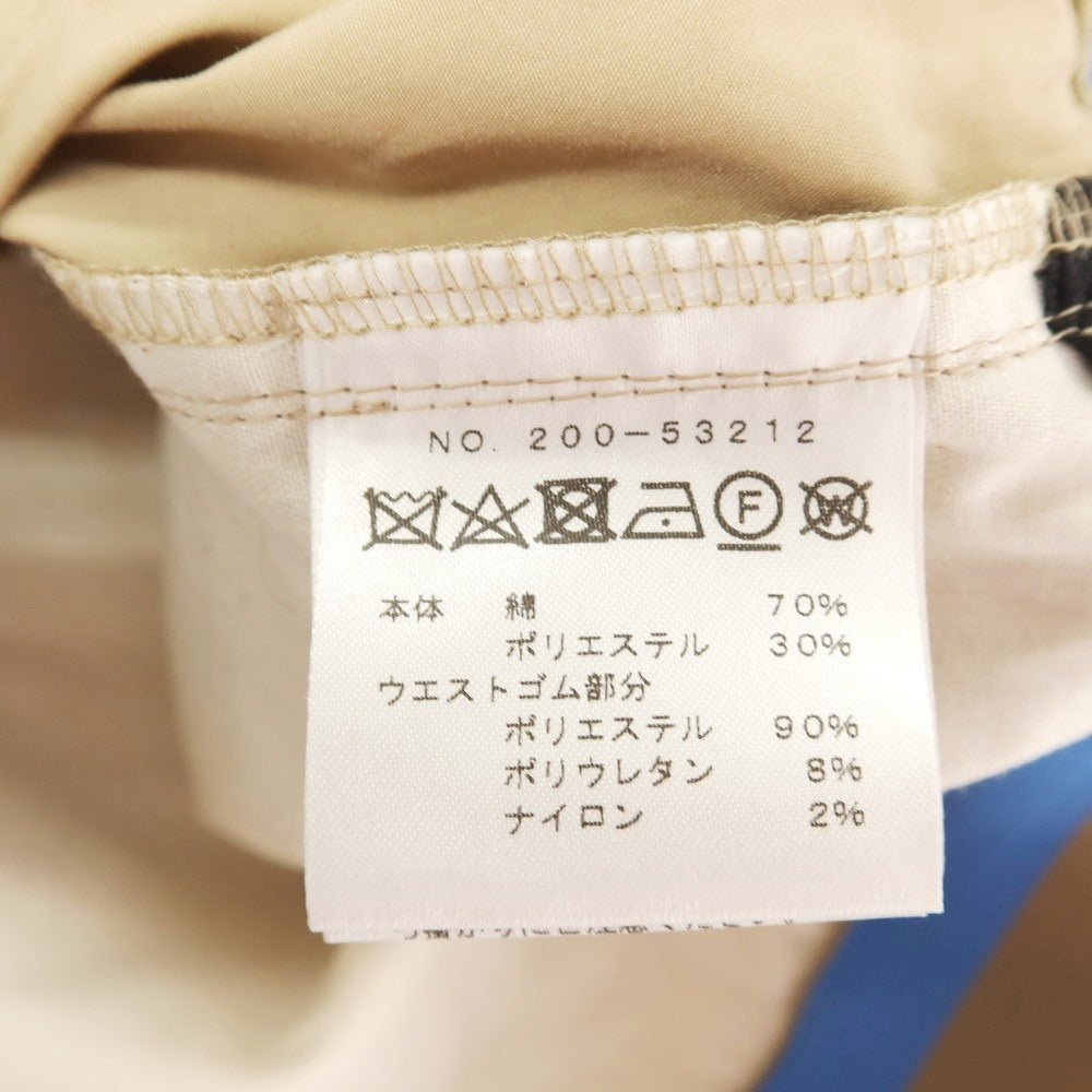 【中古】【未使用】ナンバーエム NUMBER M コットンポリエステル イージーパンツ ベージュxグリーンベージュ【サイズ48】【 状態ランクS 】【 メンズ 】