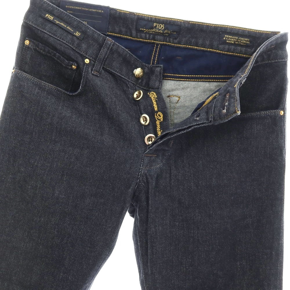 【中古】ピーティーゼロチンクエ PT05 ストレッチ コットンカシミヤ デニムパンツ ジーンズ ダークネイビー【サイズ30】【 状態ランクB 】【 メンズ 】