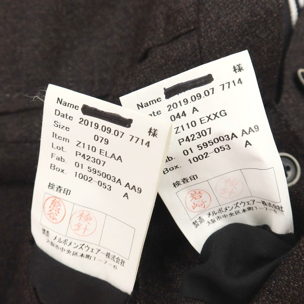 【中古】テーラーフィールズ tailorfields スリーピース ウール 2つボタンスーツ ダークブラウン系【サイズ上38/下79/ジレ44】【 状態ランクB 】【 メンズ 】