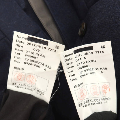 【中古】テーラーフィールズ tailorfields スリーピース ウール 2つボタンスーツ ネイビー【サイズ上38/下79/ジレ44】【 状態ランクB 】【 メンズ 】