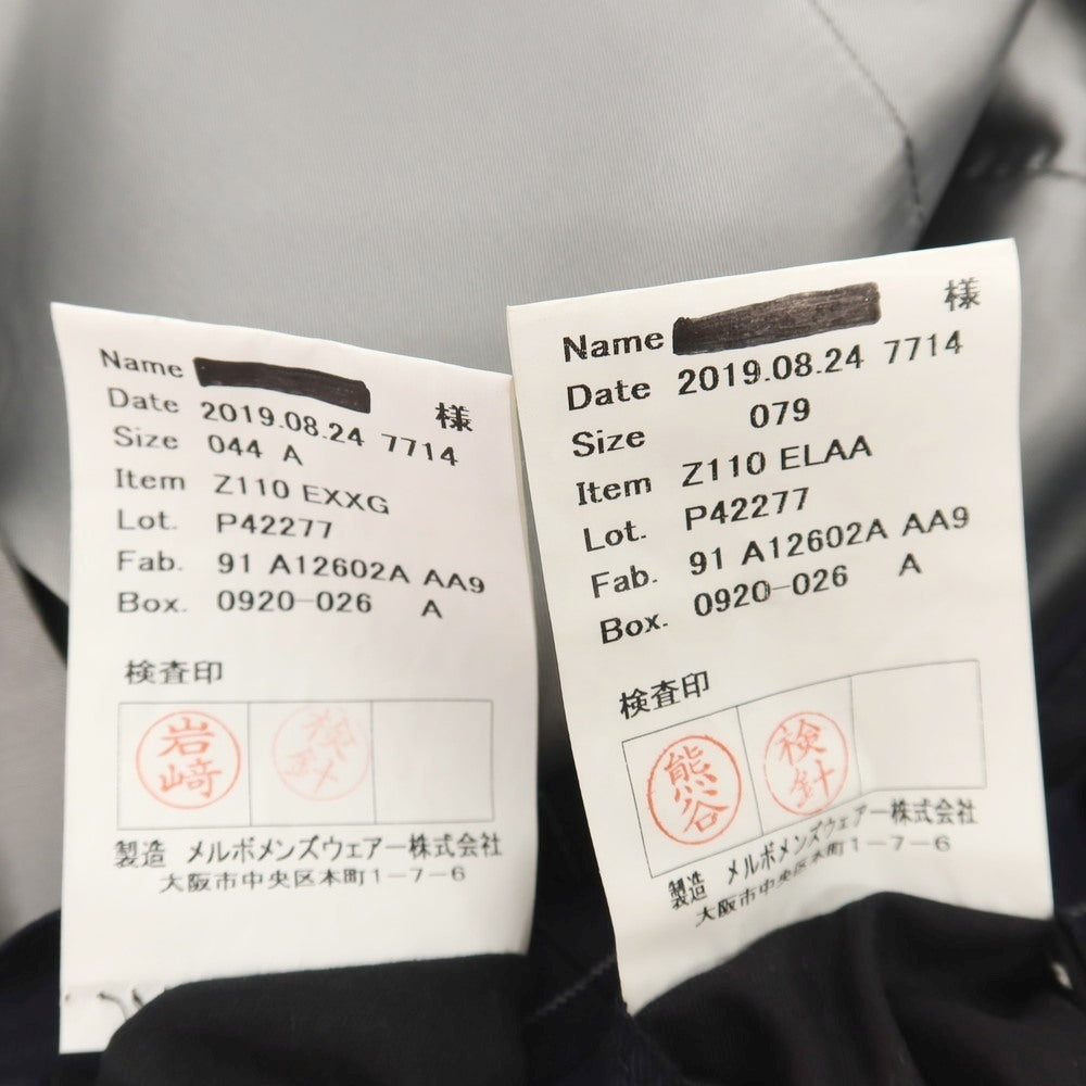 【中古】テーラーフィールズ tailorfields スリーピース ウール ストライプ 2つボタンスーツ ダークネイビーxホワイト【サイズ上38/下79/ジレ44】【 状態ランクB 】【 メンズ 】