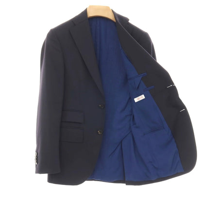 【中古】テーラーフィールズ tailorfields ウールポリエステル 2つボタンスーツ ダークネイビー【サイズ上38/下79】【 状態ランクB 】【 メンズ 】
