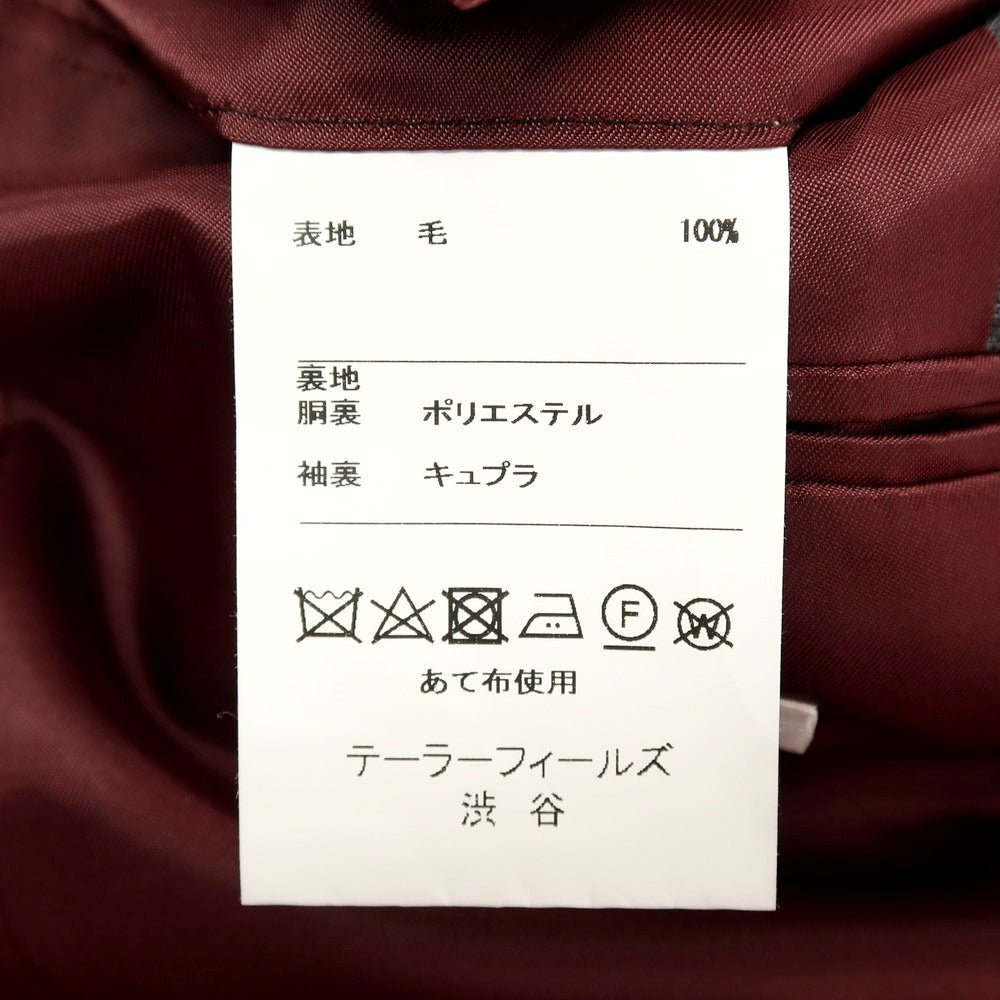 【中古】テーラーフィールズ tailorfields ウール ストライプ 2つボタンスーツ グレー【サイズ上38/下79】【 状態ランクB 】【 メンズ 】