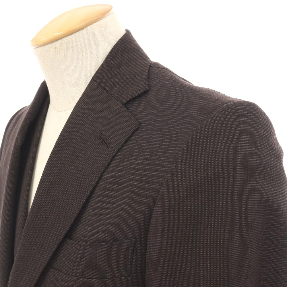【中古】アザブテーラー azabu tailor スリーピース ウール 2つボタンスーツ ダークブラウン【サイズ上42/下79/ジレ44】【 状態ランクB 】【 メンズ 】