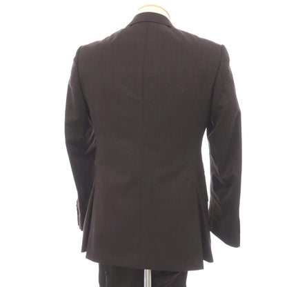 【中古】アザブテーラー azabu tailor スリーピース ウール 2つボタンスーツ ダークブラウン【サイズ上42/下79/ジレ44】【 状態ランクB 】【 メンズ 】