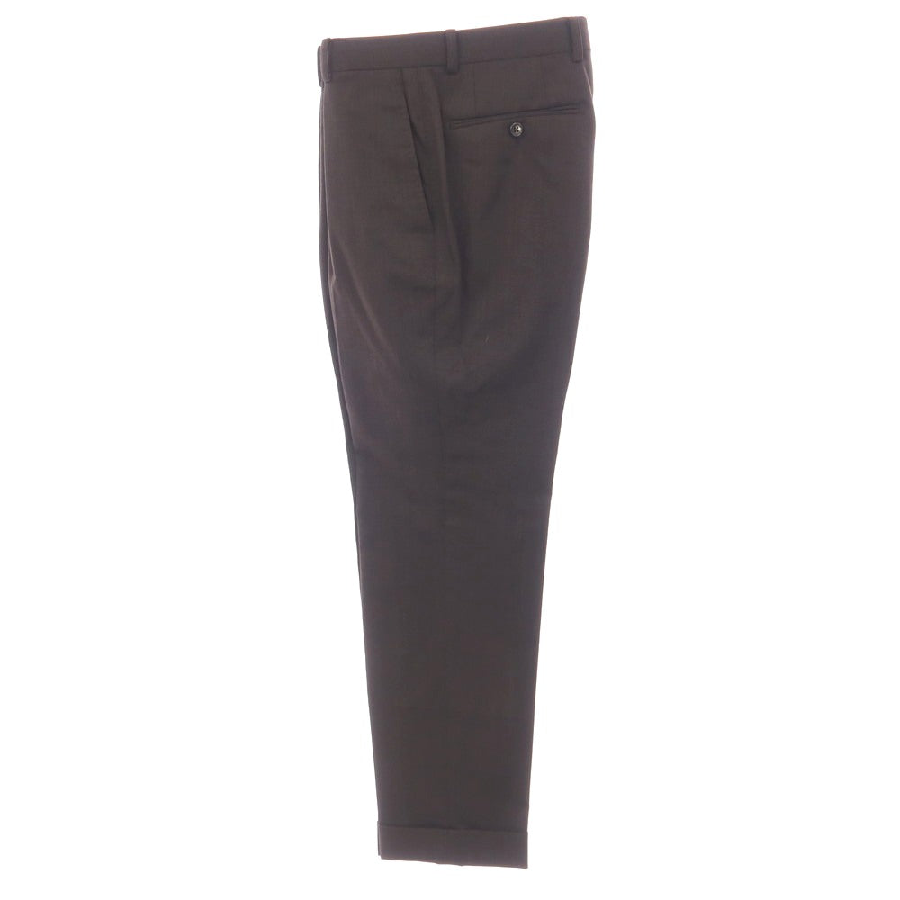 【中古】アザブテーラー azabu tailor スリーピース ウール 2つボタンスーツ ダークブラウン【サイズ上42/下79/ジレ44】【 状態ランクB 】【 メンズ 】