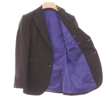 【中古】アザブテーラー azabu tailor スリーピース ウール 2つボタンスーツ ダークブラウン【サイズ上42/下79/ジレ44】【 状態ランクB 】【 メンズ 】