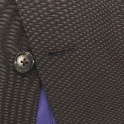 【中古】アザブテーラー azabu tailor スリーピース ウール 2つボタンスーツ ダークブラウン【サイズ上42/下79/ジレ44】【 状態ランクB 】【 メンズ 】