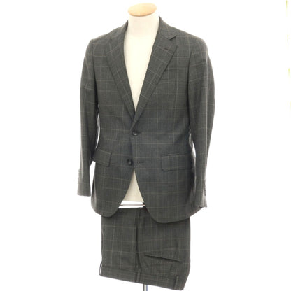 【中古】スーツセレクト SUIT SELECT ウール チェック 2つボタンスーツ グレー【サイズA4】【 状態ランクA 】【 メンズ 】