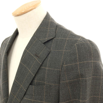【中古】スーツセレクト SUIT SELECT ウール チェック 2つボタンスーツ グレー【サイズA4】【 状態ランクA 】【 メンズ 】
