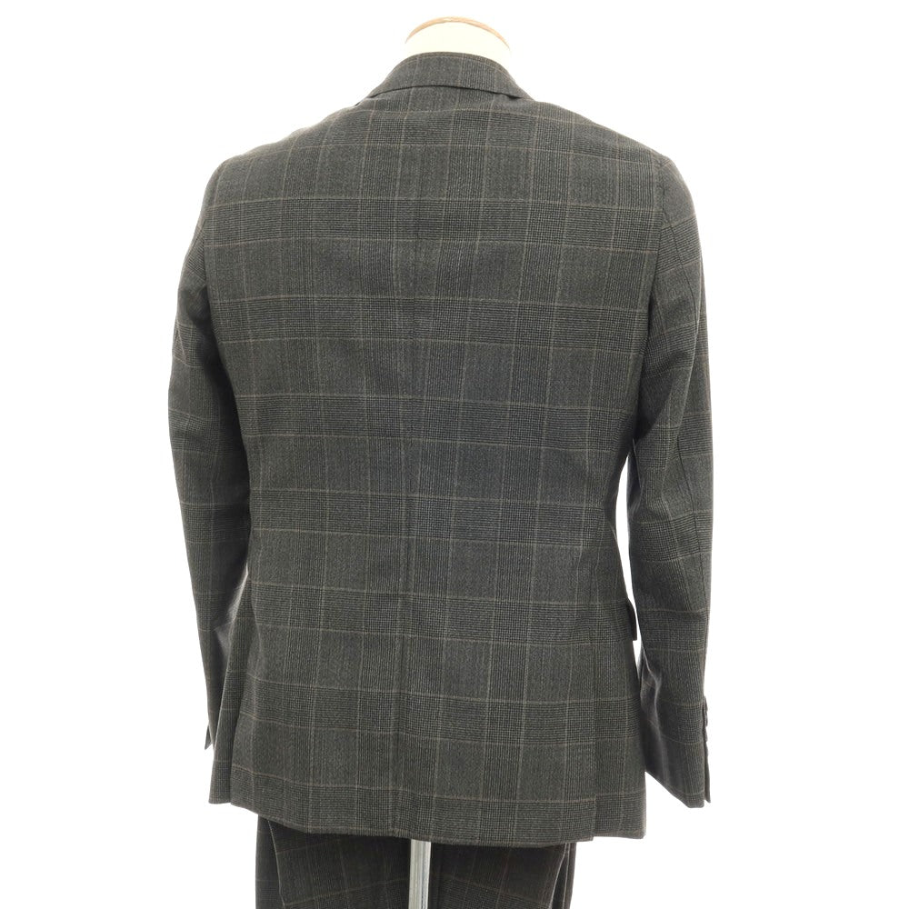 【中古】スーツセレクト SUIT SELECT ウール チェック 2つボタンスーツ グレー【サイズA4】【 状態ランクA 】【 メンズ 】
