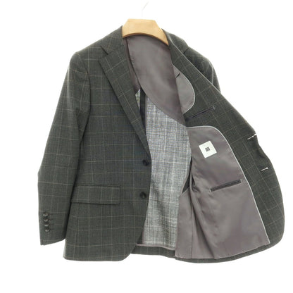 【中古】スーツセレクト SUIT SELECT ウール チェック 2つボタンスーツ グレー【サイズA4】【 状態ランクA 】【 メンズ 】
