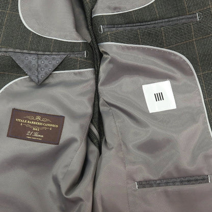 【中古】スーツセレクト SUIT SELECT ウール チェック 2つボタンスーツ グレー【サイズA4】【 状態ランクA 】【 メンズ 】