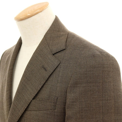 【中古】スーツカンパニー THE SUIT COMPANY ウール グレンチェック 2つボタンスーツ アッシュブラウン【サイズ165（S位）】【 状態ランクB 】【 メンズ 】