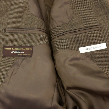 【中古】スーツカンパニー THE SUIT COMPANY ウール グレンチェック 2つボタンスーツ アッシュブラウン【サイズ165（S位）】【 状態ランクB 】【 メンズ 】