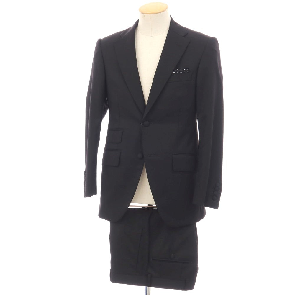 【中古】アザブテーラー azabu tailor ウール 2つボタン フォーマルスーツ ブラック【サイズ上42/下79】【 状態ランクB 】【 メンズ 】