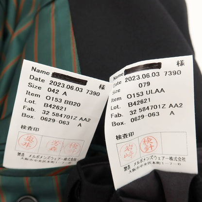 【中古】アザブテーラー azabu tailor ウール 2つボタン フォーマルスーツ ブラック【サイズ上42/下79】【 状態ランクB 】【 メンズ 】