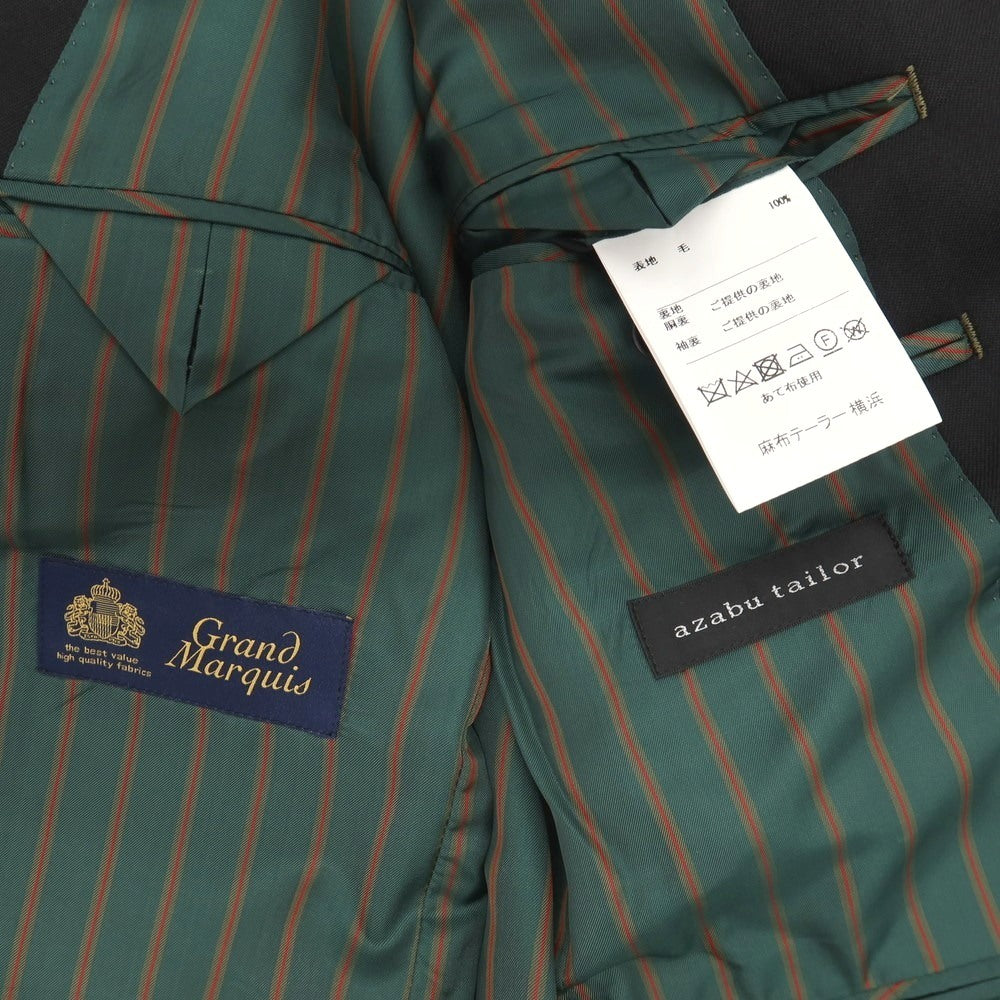 【中古】アザブテーラー azabu tailor ウール 2つボタン フォーマルスーツ ブラック【サイズ上42/下79】【 状態ランクB 】【 メンズ 】