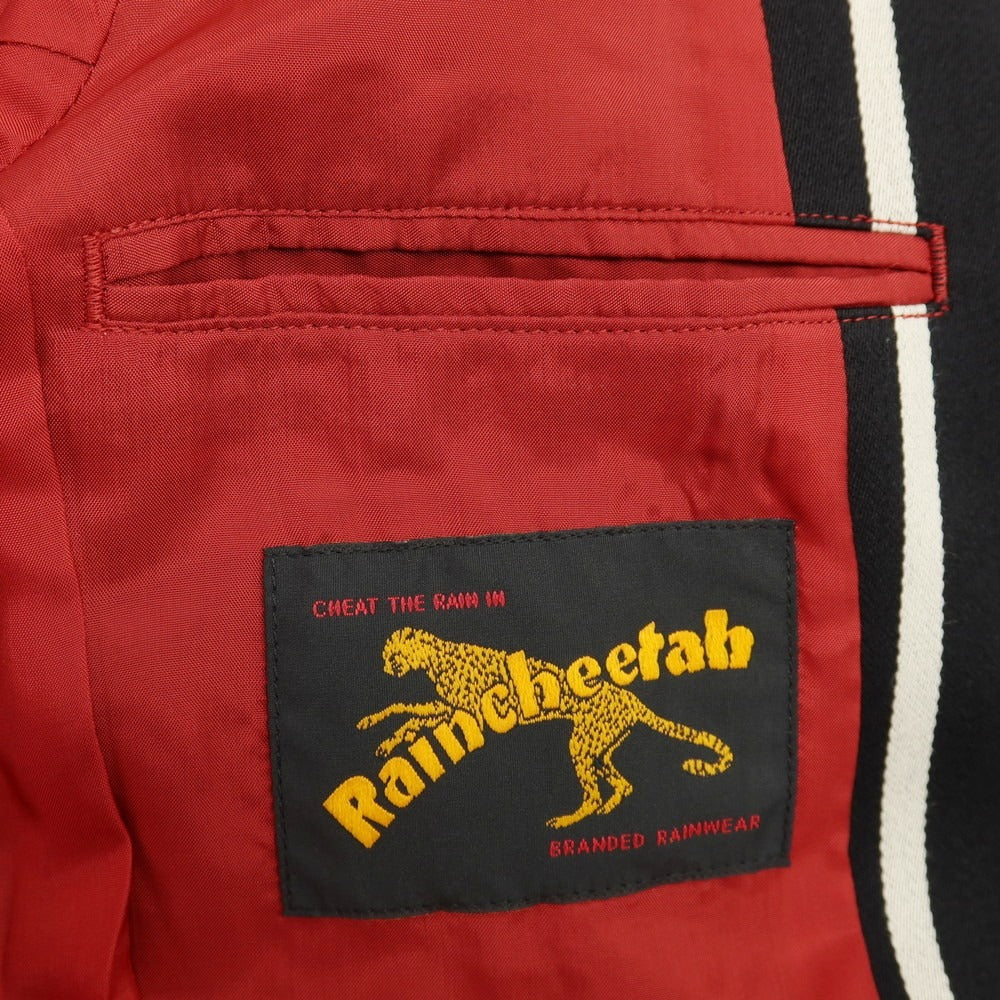 【中古】レインチーター Raincheetah ウールコットン ストライプ 3B カジュアルジャケット ブラックxオフホワイト【サイズS】【 状態ランクA 】【 メンズ 】