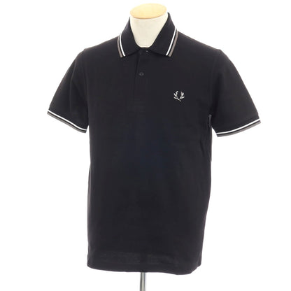 【中古】【未使用】フレッドペリー FRED PERRY コットン 鹿の子 半袖ポロシャツ ブラック【サイズ38】【 状態ランクS 】【 メンズ 】