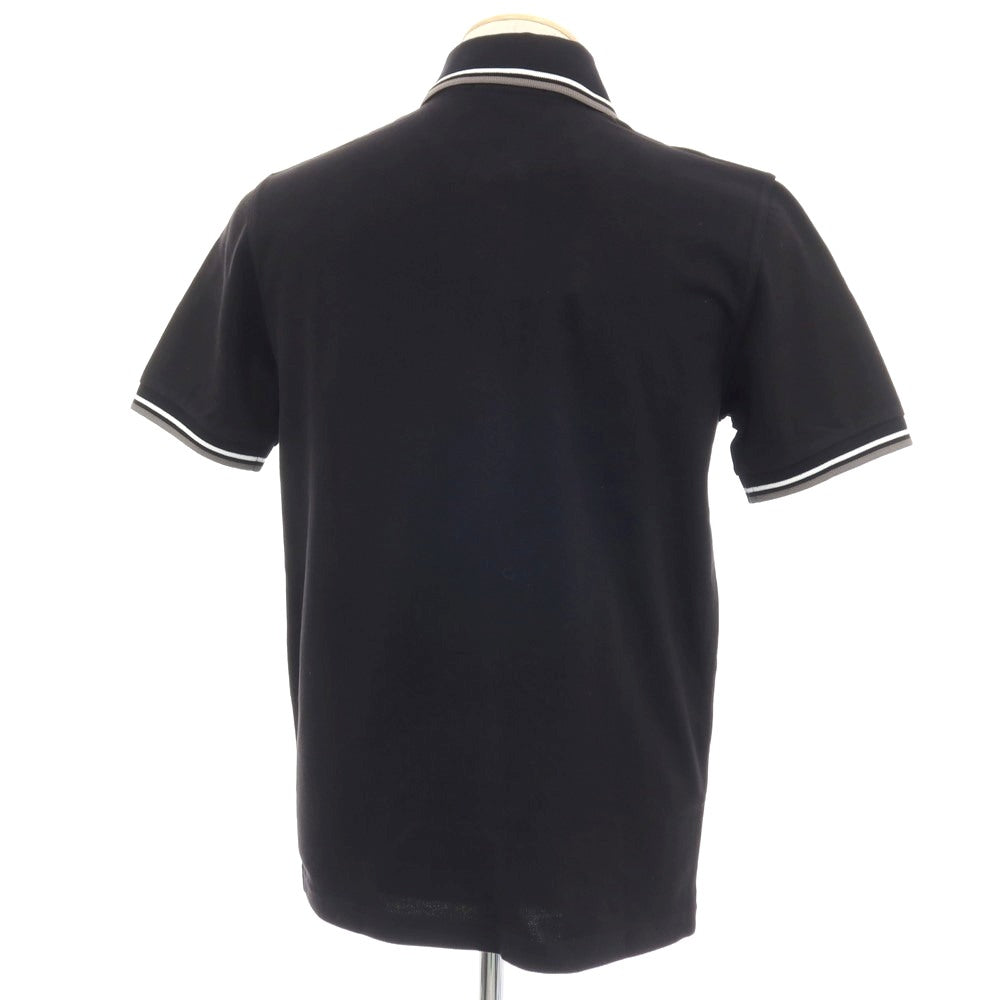 【中古】【未使用】フレッドペリー FRED PERRY コットン 鹿の子 半袖ポロシャツ ブラック【サイズ38】【 状態ランクS 】【 メンズ 】