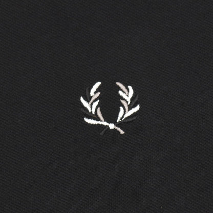 【中古】【未使用】フレッドペリー FRED PERRY コットン 鹿の子 半袖ポロシャツ ブラック【サイズ38】【 状態ランクS 】【 メンズ 】