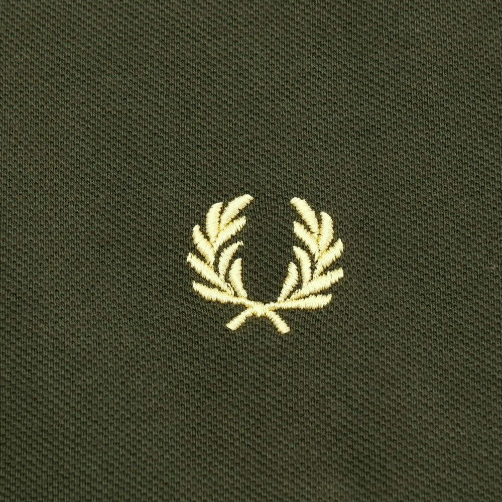 【中古】【未使用】フレッドペリー FRED PERRY コットン 鹿の子 半袖ポロシャツ オリーブ【サイズ38】【 状態ランクS 】【 メンズ 】