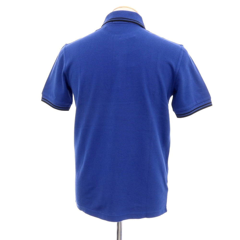 【中古】【未使用】フレッドペリー FRED PERRY コットン 鹿の子 半袖ポロシャツ ブルー【サイズ36】【 状態ランクS 】【 メンズ 】