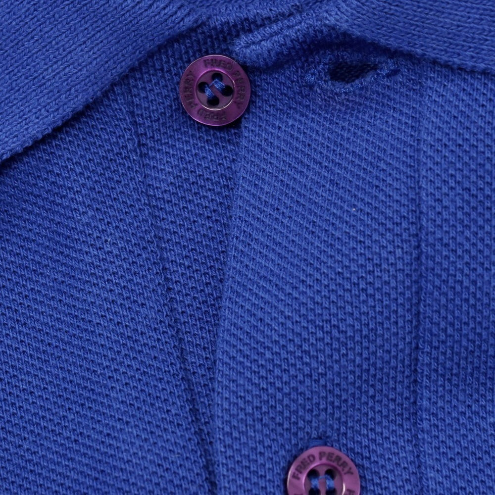 【中古】【未使用】フレッドペリー FRED PERRY コットン 鹿の子 半袖ポロシャツ ブルー【サイズ36】【 状態ランクS 】【 メンズ 】