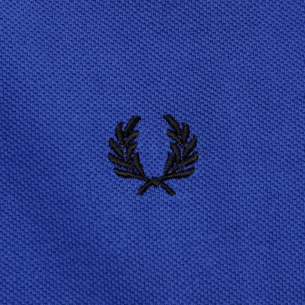 【中古】【未使用】フレッドペリー FRED PERRY コットン 鹿の子 半袖ポロシャツ ブルー【サイズ36】【 状態ランクS 】【 メンズ 】