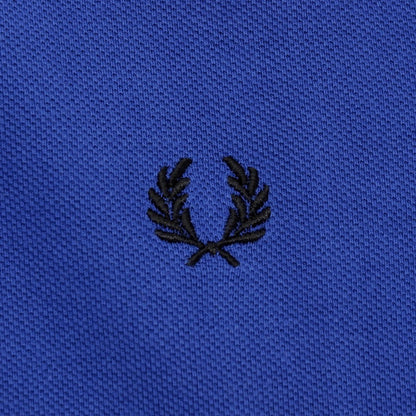 【中古】【未使用】フレッドペリー FRED PERRY コットン 鹿の子 半袖ポロシャツ ブルー【サイズ36】【 状態ランクS 】【 メンズ 】