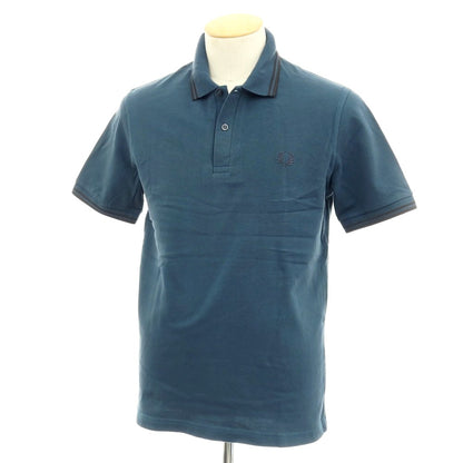 【SALE30%OFF/返品不可】【中古】フレッドペリー FRED PERRY コットン 鹿の子 半袖ポロシャツ ダークブルーグリーン系【 サイズ38 】【 状態ランクB 】【 メンズ 】