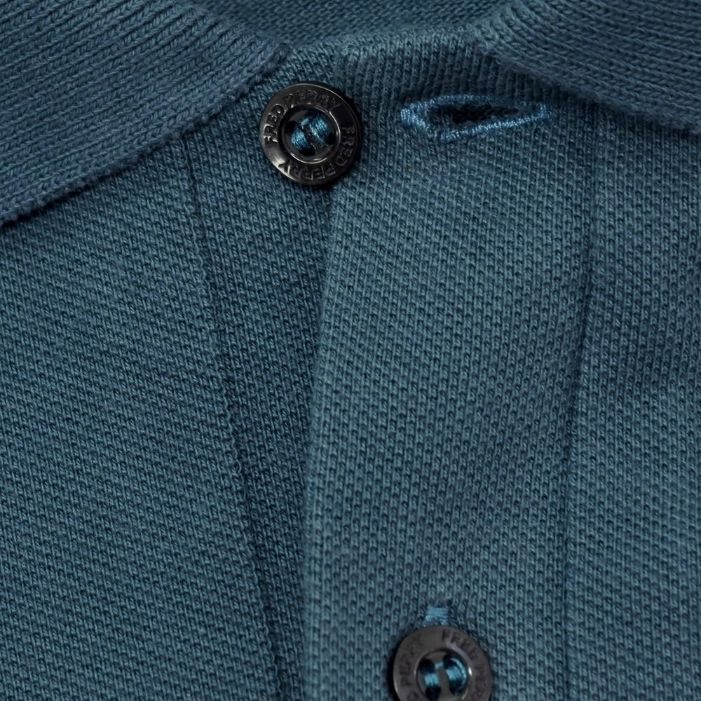 【SALE30%OFF/返品不可】【中古】フレッドペリー FRED PERRY コットン 鹿の子 半袖ポロシャツ ダークブルーグリーン系【 サイズ38 】【 状態ランクB 】【 メンズ 】