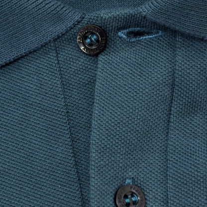 【SALE30%OFF/返品不可】【中古】フレッドペリー FRED PERRY コットン 鹿の子 半袖ポロシャツ ダークブルーグリーン系【 サイズ38 】【 状態ランクB 】【 メンズ 】
