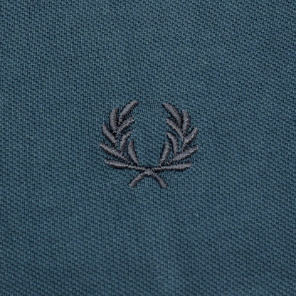 【SALE30%OFF/返品不可】【中古】フレッドペリー FRED PERRY コットン 鹿の子 半袖ポロシャツ ダークブルーグリーン系【 サイズ38 】【 状態ランクB 】【 メンズ 】