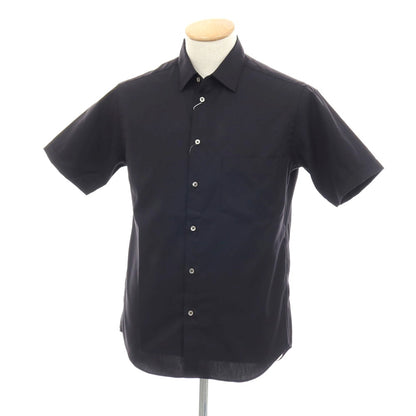【中古】【未使用】ビューティアンドユースユナイテッドアローズ BEAUTY&amp;YOUTH UNITED ARROWS コットン ショートカラー 半袖シャツ ブラック【サイズＳ】【 状態ランクS 】【 メンズ 】