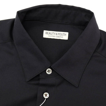【中古】【未使用】ビューティアンドユースユナイテッドアローズ BEAUTY&amp;YOUTH UNITED ARROWS コットン ショートカラー 半袖シャツ ブラック【サイズＳ】【 状態ランクS 】【 メンズ 】